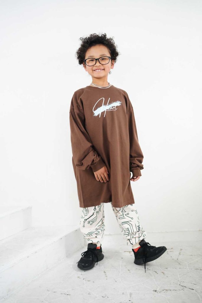 ロングTシャツブラウン