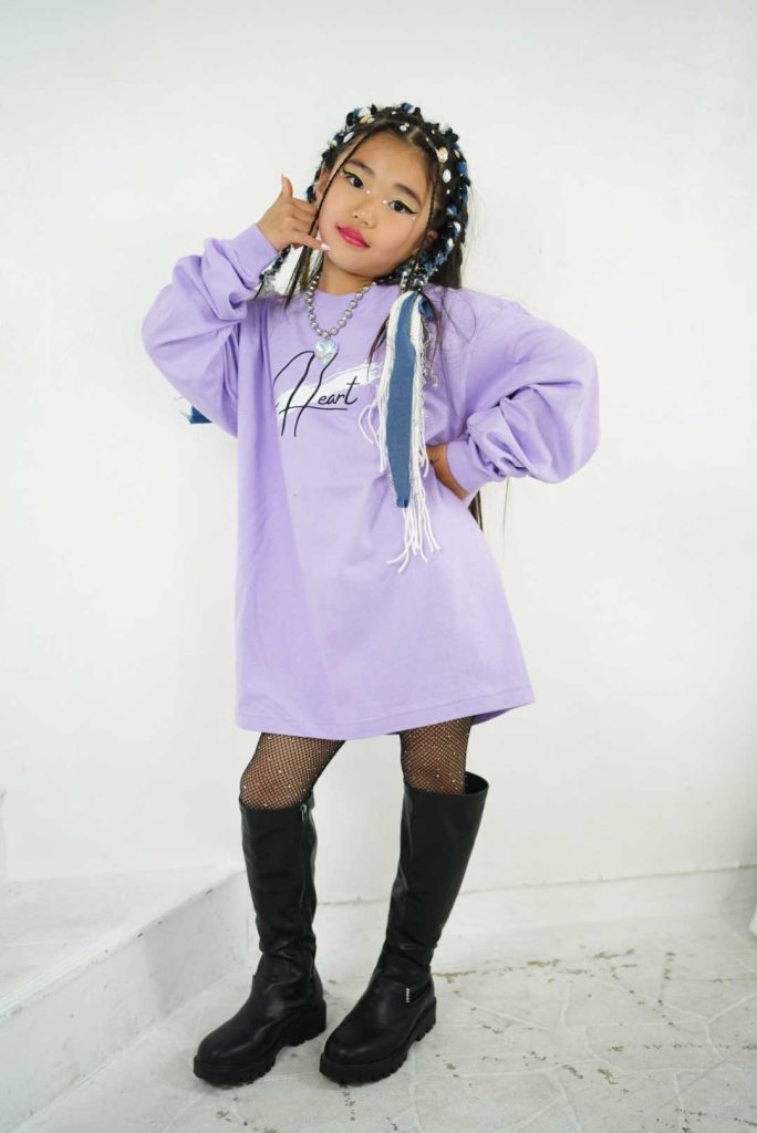 ロングTシャツパープル